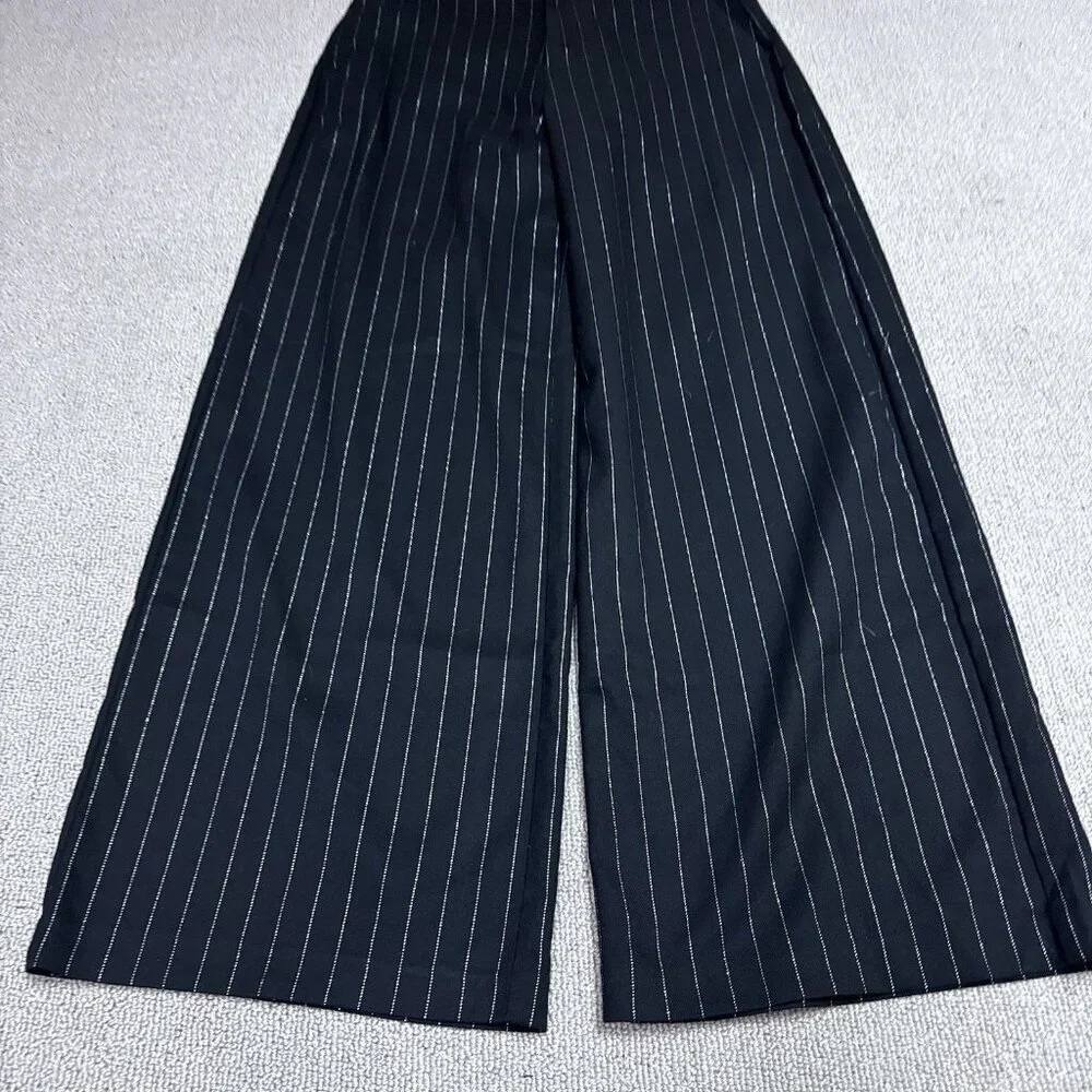 Gap Pants Black Pinstripe Pockets Women’s Size 4 Petite - Picture 8 of 12